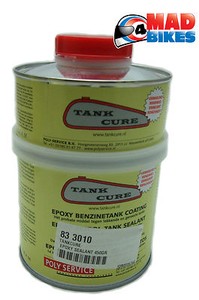motorcycle tank petrol sealant epoxy 450g cure fuel repair bike classic