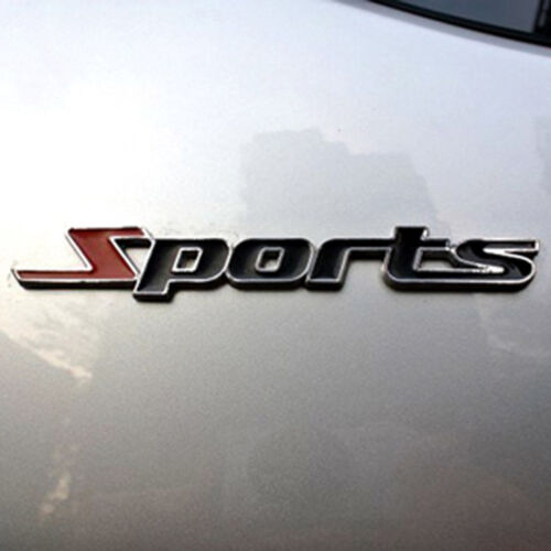 Sports Emblem Badge Chrome Metal Car Sticker Logo 3D Decal Deco Word letter LC