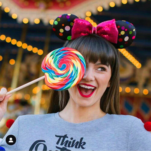 NEW Disney Parks 2019 Rock The Dots Multi Colored Polka Dot Minnie Ears Headband