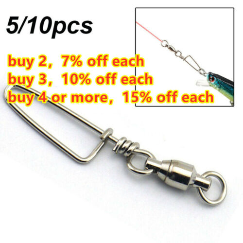 Fishing Snap Connector with Pin Heavy Duty Ball Bearing Barrel Rolling Swivel
