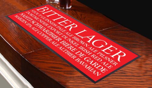 Beer Busblind Red Bar Runner Ideal For Home Cocktail Party Bar Mat Pub Club 
