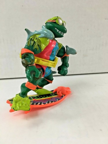 TMNT SEWER SURFER MIKE ACTION FIGURE NEAR COMPLETE TEENAGE MUTANT NINJA TURTLES