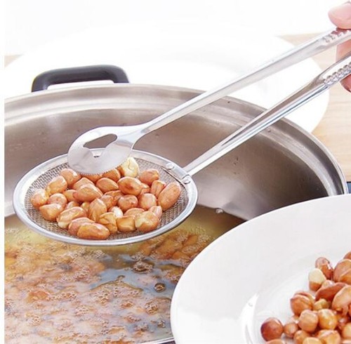 Filter Spoon Clip Food Oil-Frying Clamp Strainer Colander Baking Tool 8C
