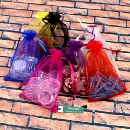 100PCS Large Sheer Organza Candy Gift Bags Jewelry Pouches Wedding Party Favor