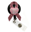 Details about   Ribbon Breast Cancer Awareness Nurse Medical Heart ID Badge Holder with Clip 