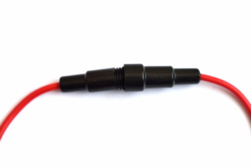 20mm In Line  Fuse Holders wire H1 E1 with 60mm 22awg leads pk 5 