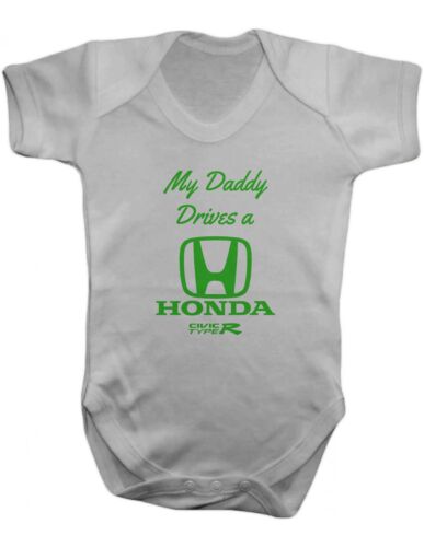 My Daddy Drives a Honda Type R Baby Vest-Baby Romper-Baby Bodysuit-100% Cotton 