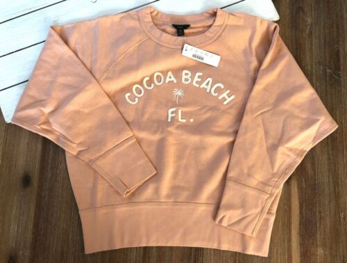 Peach Details about  / J Crew Women/'s /"Cocoa Beach/" Graphic Sweatshirt NWT