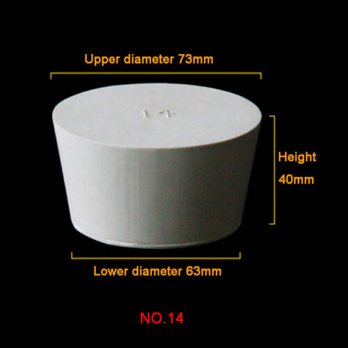 12#-24# Rubber Stopper Erlenmeyer Flask Plug Test Tube Sealing Bungs 51mm-131mm 