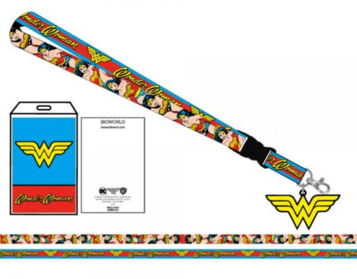 Wonder Woman Character /& Logo Reversible Lanyard Keychain