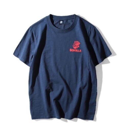 Godzilla T-shirt Ukiyoe Bateau Impression-Limited Edition-Bleu Marine
