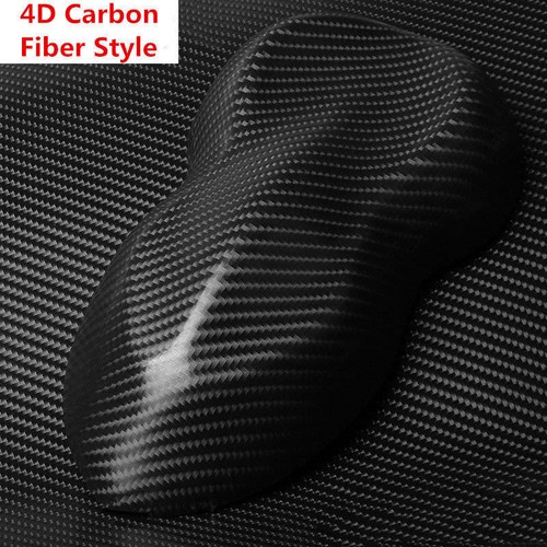 4D Carbon Fiber Auto Rear Trunk Tail Lip Protect Decal Sticker Car Styling Black