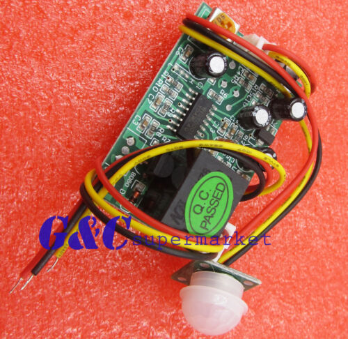 2PCS 12V PIR IR Pyroelectric Infrared Module Adjustable Relay Output Sensor new