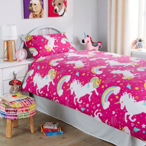 Luxurious Kids Children CREATEUR Unicorn Duvet Quilt Covers Bedding Sets