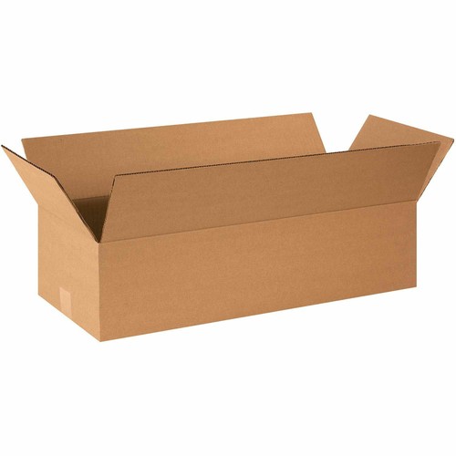 24/" x 10/" x 6/" Flat Cardboard Corrugated Boxes 200#//ECT-32, 65 lbs Capacity