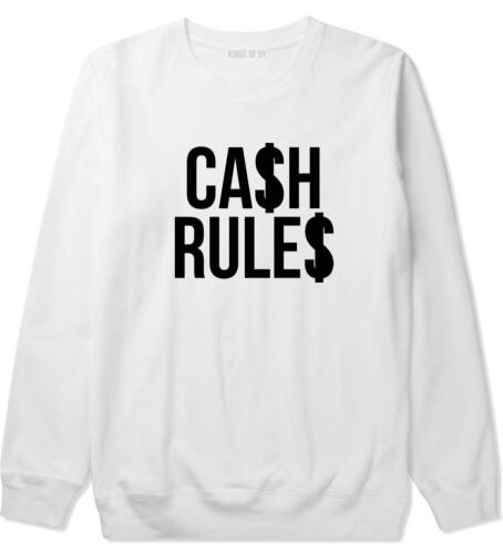 Kings of NY Cash Rules Crewneck Sweatshirt Money Everything Around Me Shaolin BX