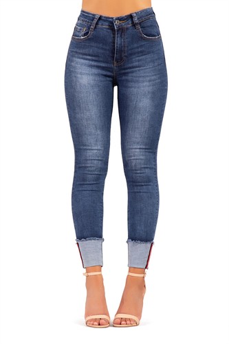 Da Donna Jeans A Vita Alta Donna Skinny Denim Jeggings Pantaloni Elastici Misura 6-14