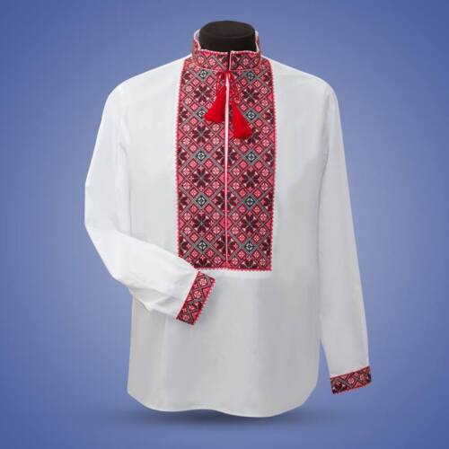 Ukrainian embroidered shirt for man sorochka vyshyvanka of cotton linen 5 color