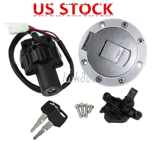 Ignition Switch Cap Seat Lock Cover Set 2Key For Yamaha YZF600R YZF1000R US