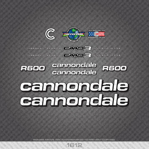Cannondale R600 Bicyclette Autocollants-Decals-Transferts-Six Options De Couleur
