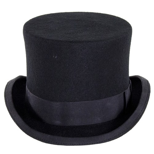 Black Denton Hats Wool Felt Top Hat