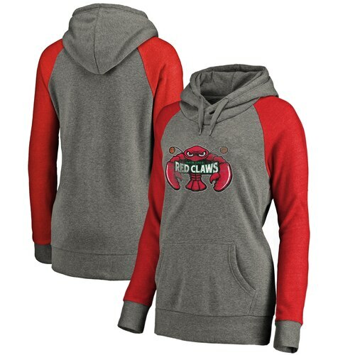 Maine Red Claws Fanatics Branded Women/'s Distressed Primary Tri-Blend Raglan