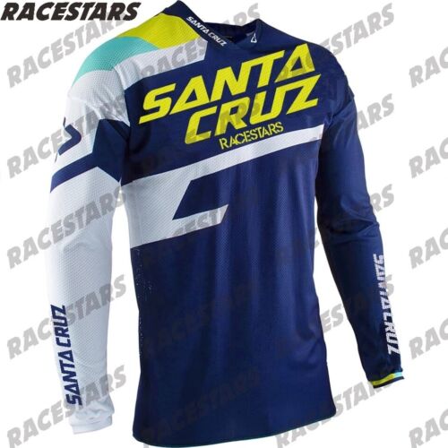 Santa Cruz DH Jersey Race Stars Rock Shox Renthal Enduro MTB MX Dirt Bike Top UK