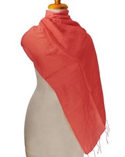 Burmese Silk Scarf Shawl Pashmina 100% Genuine All Colors MyanmarMakers 70x30 in