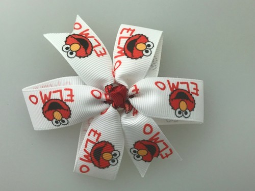 Elmo Hair Bow with Alligator Clip