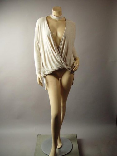 Choker High Neck Plunge Drape Twist Front Crossover Wrap Top 271 mv Blouse S M L