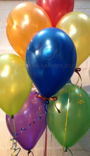 Helium Quality Latex Balloons rainbow baby 30 Multi Coloured Rainbow Pearlised 