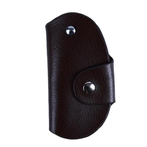 PU Leather Key Wallet Case Holder Purse Pouch Keychain Bag Ring Organizer Q 