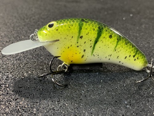 Custom Balsa Crankbait Perch Color PH Custom Lures Lowen/'s Dollar Bill
