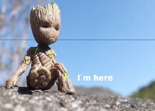 Marvel Groot Action Figure sitting posture