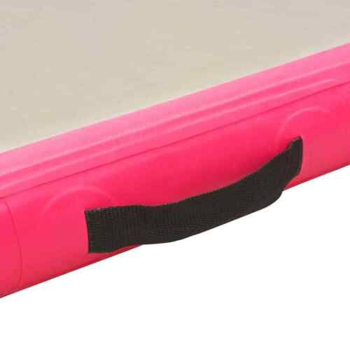 vidaXL Gymnastiekmat met Pomp Opblaasbaar PVC Roze Opblaasmat Mat Turnmat