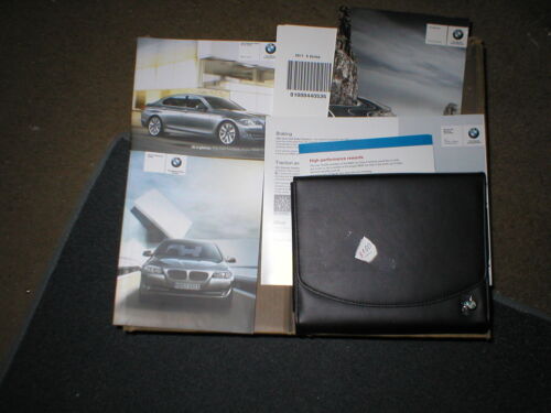 2011 BMW 5 Series owners manual set with cover case