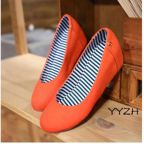 Details about  / Womens Casual Wedge Heels Slip on Pumps Canvas Ladies Shoes Girls Loafer Shoes