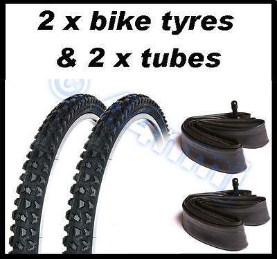 2 x vélo 24 x 1,95 pneus et tubes VTT MTB off road