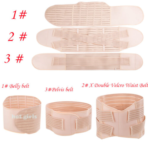 Details about  / Postpartum Belly Wrap 3 in 1 Recovery Support Pelvis Slimmer Belt Body Shaper