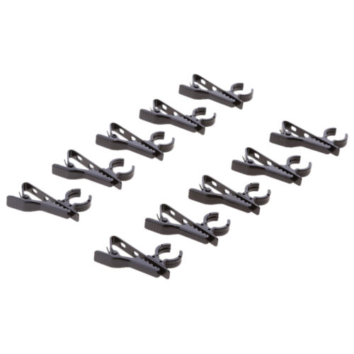 10 Stk 12mm Mikrofon Revers Krawatte Lavalier mic Metall Clip Halter für