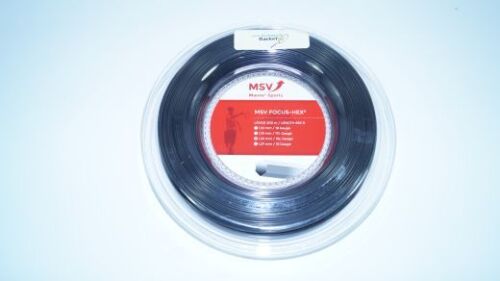 *NEU*MSV Focus Hex 1.23mm Saitenset schwarz 12m Tennis poly 16L stringset black 