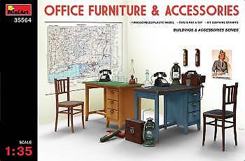 Miniart 1//35 Office Furniture and Accessories # 35564