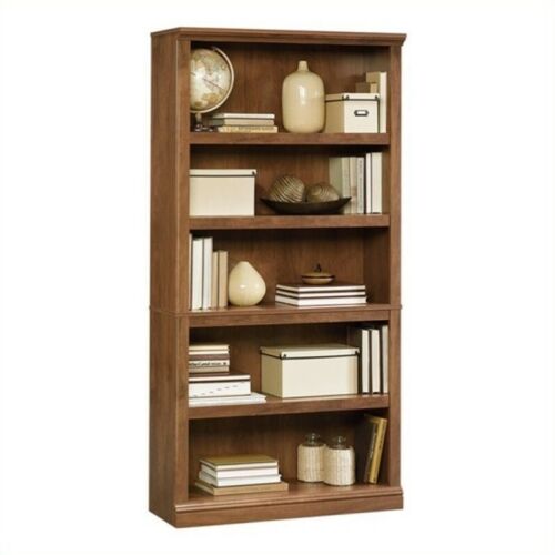 Sauder Select Five Shelf Bookcase in Oiled Oak 