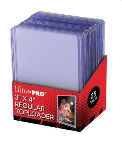 (50) Ultra-Pro 3x4 Regular Trading Card Toploaders Rigid Cases For Trading Cards