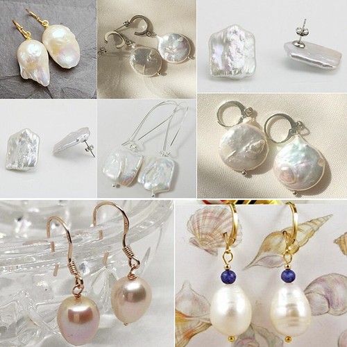 1 Pair Elegant Women Baroque Pearl Ear Stud Fashion Earrings Gift Flawless