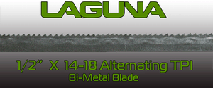 1//2/" X 14-18 TPI X 155/" Bimetal BandSaw Blade Laguna Tools Metal Cutting Blade