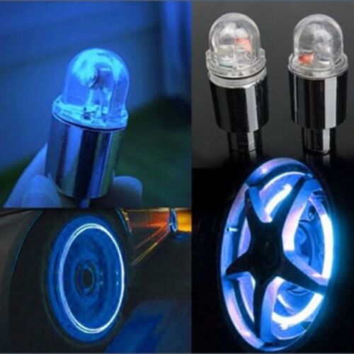 2× LED Tire Valve Stem Caps Neon Light Auto Accessories Bike Car Auto Bicycle AW
