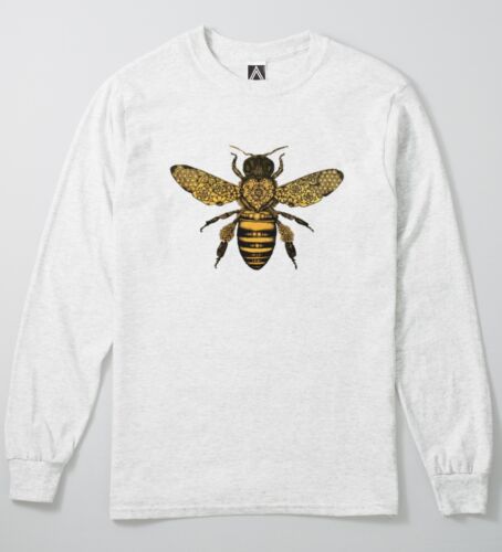 Bee baroque T-shirt à manches longues MCR Encre Tatouage BUG INSECTE Tee Hipster Floral Top
