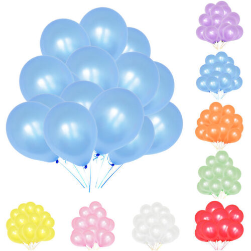 25-100 New Metallic Latex Balloons Helium LARGE High Quality Wedding Pearlised