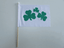 IRELAND SHAMROCK Handwaving Flag 9/" x 6/" Polyester Flag 12/" Wooden Pole